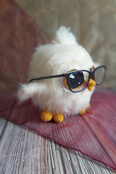 Fluffy Owly Pie Eyeglesses Holder Crochet Pattern