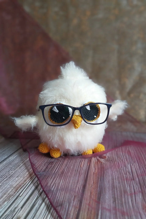 Fluffy Owly Pie Eyeglesses Holder Crochet Pattern
