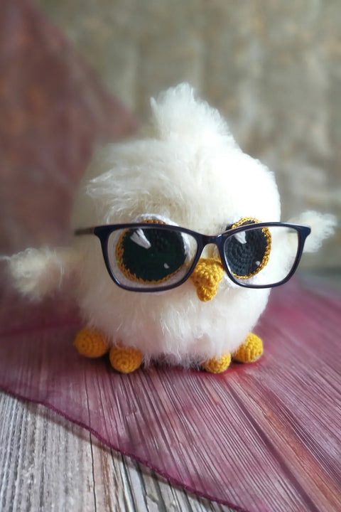 Fluffy Owly Pie Eyeglesses Holder Crochet Pattern