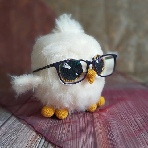 Fluffy Owly Pie Eyeglesses Holder Crochet Pattern