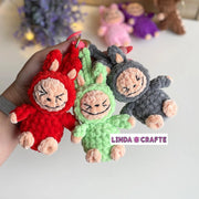 Labubu Keychain CROCHET PATTERN
