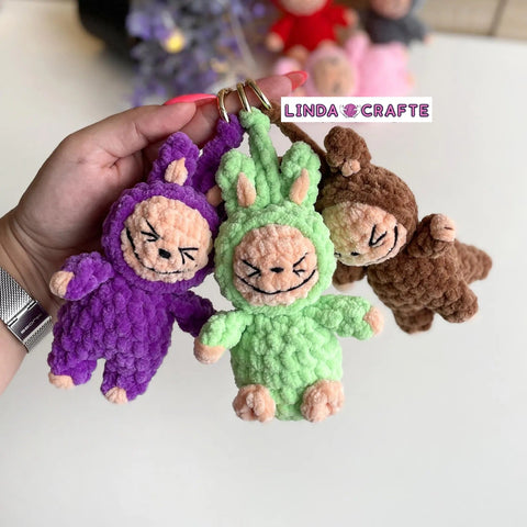 Labubu Keychain CROCHET PATTERN