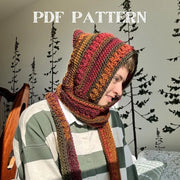 Woodland Hooded Scarf crochet pattern