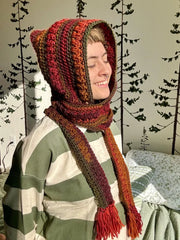 Woodland Hooded Scarf crochet pattern